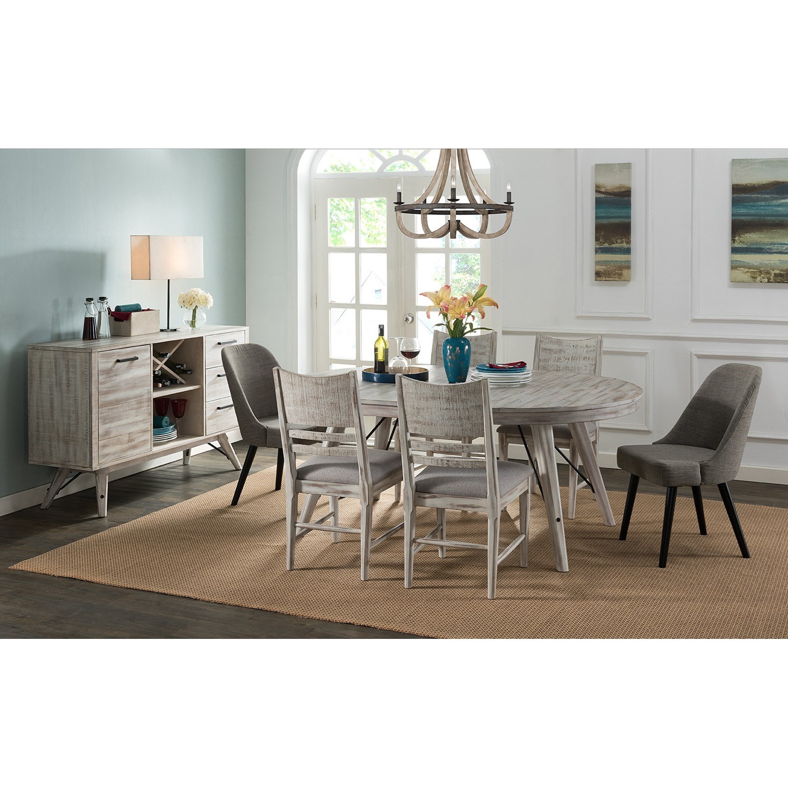 Intercon Modern Rustic MR CH 530C WWH RTA Contemporary Upholstered Side Chair Wayside Furniture Mattress Chair Dining Side Chairs